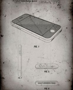 PP177- Faded Grey iPhone 3 Patent Poster