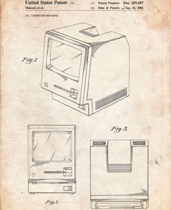 PP176- Vintage Parchment First Macintosh Computer Poster