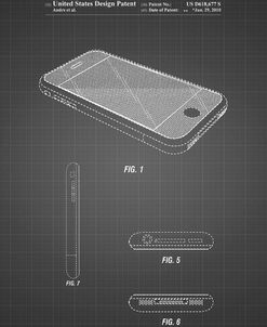 PP177- Black Grid iPhone 3 Patent Poster