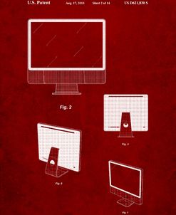 PP178- Burgundy iMac Computer Mid 2010 Patent Poster