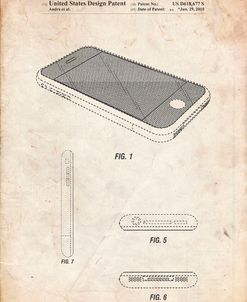 PP177- Vintage Parchment iPhone 3 Patent Poster
