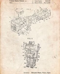 PP179- Vintage Parchment Optimus Prime Transformer Poster