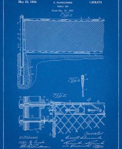 PP181- Blueprint Tennis Net Patent Poster