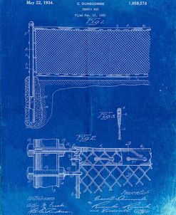 PP181- Faded Blueprint Tennis Net Patent Poster