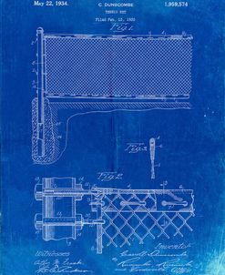 PP181- Faded Blueprint Tennis Net Patent Poster