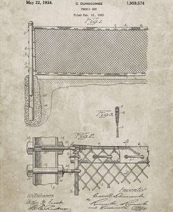 PP181- Sandstone Tennis Net Patent Poster