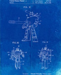 PP184- Faded Blueprint Megatron Transformer Patent Poster