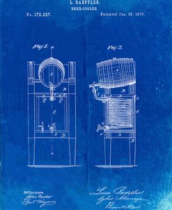 PP186- Faded Blueprint Beer Keg Cooler 1876 Patent Poster