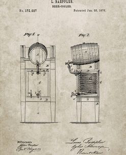 PP186- Sandstone Beer Keg Cooler 1876 Patent Poster