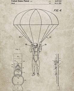 PP187- Sandstone Parachute 1982 Patent Poster