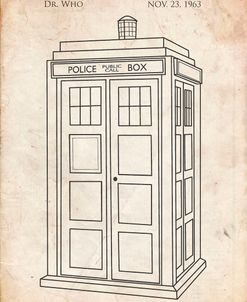 PP189- Vintage Parchment Doctor Who Tardis Poster
