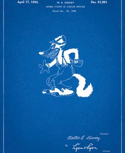 PP190- Blueprint Disney Big Bad Wolf Patent Poster