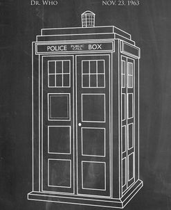 PP189- Chalkboard Doctor Who Tardis Poster
