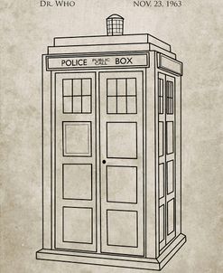 PP189- Sandstone Doctor Who Tardis Poster