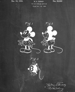 PP191- Chalkboard Mickey Mouse 1929 Patent Poster