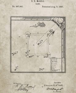 PP192- Sandstone Our National Ball Game Patent Poster