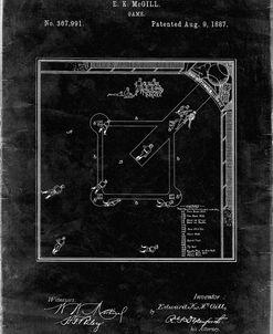 PP192- Black Grunge Our National Ball Game Patent Poster