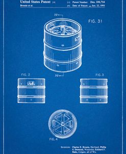 PP193- Blueprint Miller Beer Keg Patent Poster