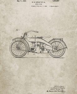 PP194- Sandstone Harley Davidson Motorcycle 1919 Patent Poster