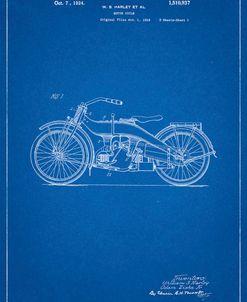PP194- Blueprint Harley Davidson Motorcycle 1919 Patent Poster