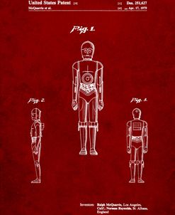 PP195- Burgundy Star Wars C-3PO Patent Poster