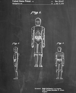 PP195- Chalkboard Star Wars C-3PO Patent Poster