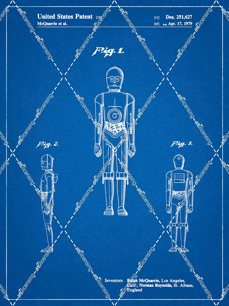 PP195- Blueprint Star Wars C-3PO Patent Poster