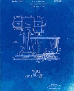 PP197- Faded Blueprint KitchenAid Kitchen Mixer Patent Poster
