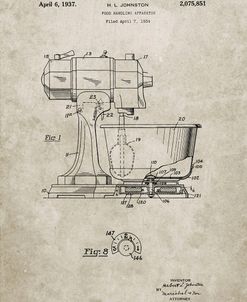 PP197- Sandstone KitchenAid Kitchen Mixer Patent Poster