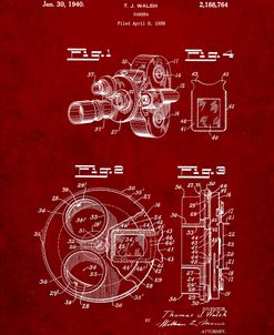 PP198- Burgundy Bell and Howell Color Filter Camera Patent Poster