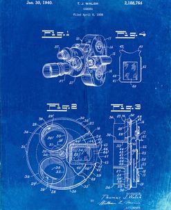 PP198- Faded Blueprint Bell and Howell Color Filter Camera Patent Poster