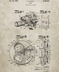 PP198- Sandstone Bell and Howell Color Filter Camera Patent Poster