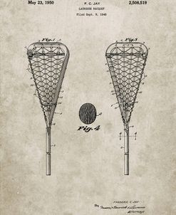 PP199- Sandstone Lacrosse Stick 1948 Patent Poster