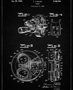 PP198- Vintage Black Bell and Howell Color Filter Camera Patent Poster