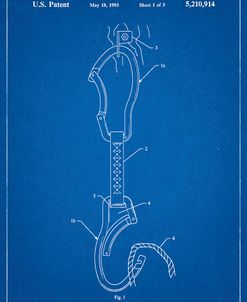 PP200- Blueprint Automatic Lock Carabiner Patent Poster