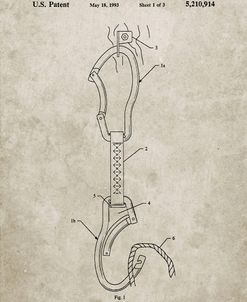 PP200- Sandstone Automatic Lock Carabiner Patent Poster