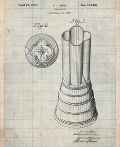 PP205- Antique Grid Parchment Waring Blender 1937 Patent Poster