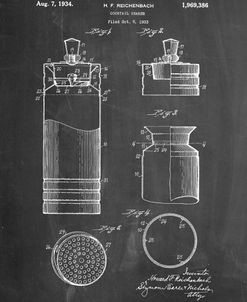 PP204- Chalkboard Cocktail Shaker Patent Poster
