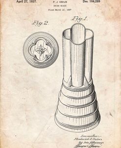 PP205- Vintage Parchment Waring Blender 1937 Patent Poster