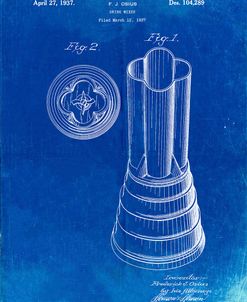 PP205- Faded Blueprint Waring Blender 1937 Patent Poster