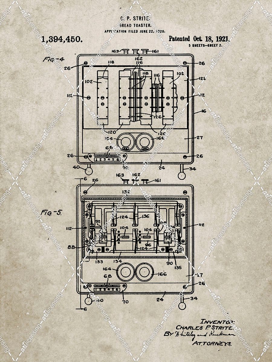 PP207- Sandstone Toastmaster Toaster Patent Print