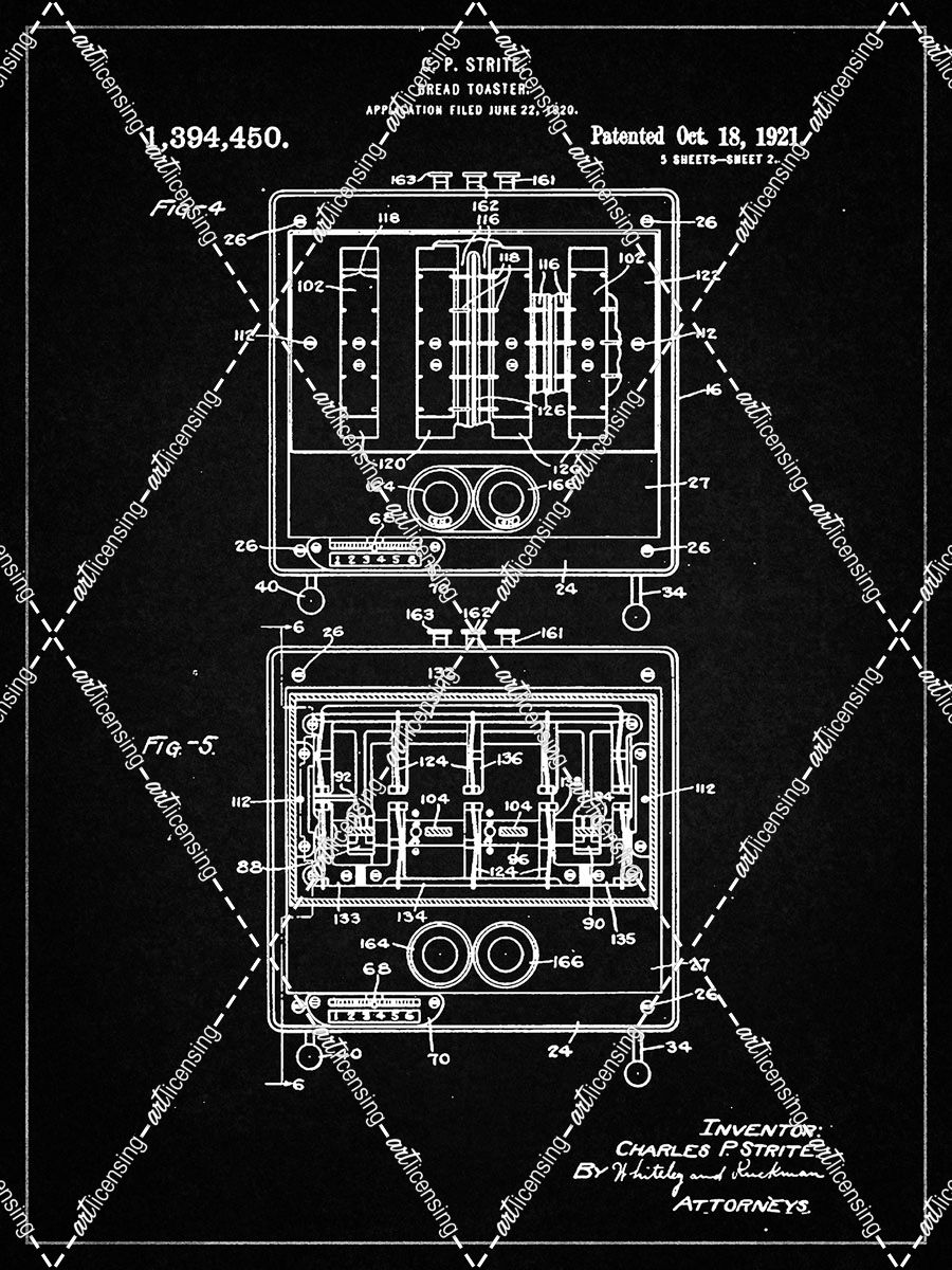 PP207- Vintage Black Toastmaster Toaster Patent Print
