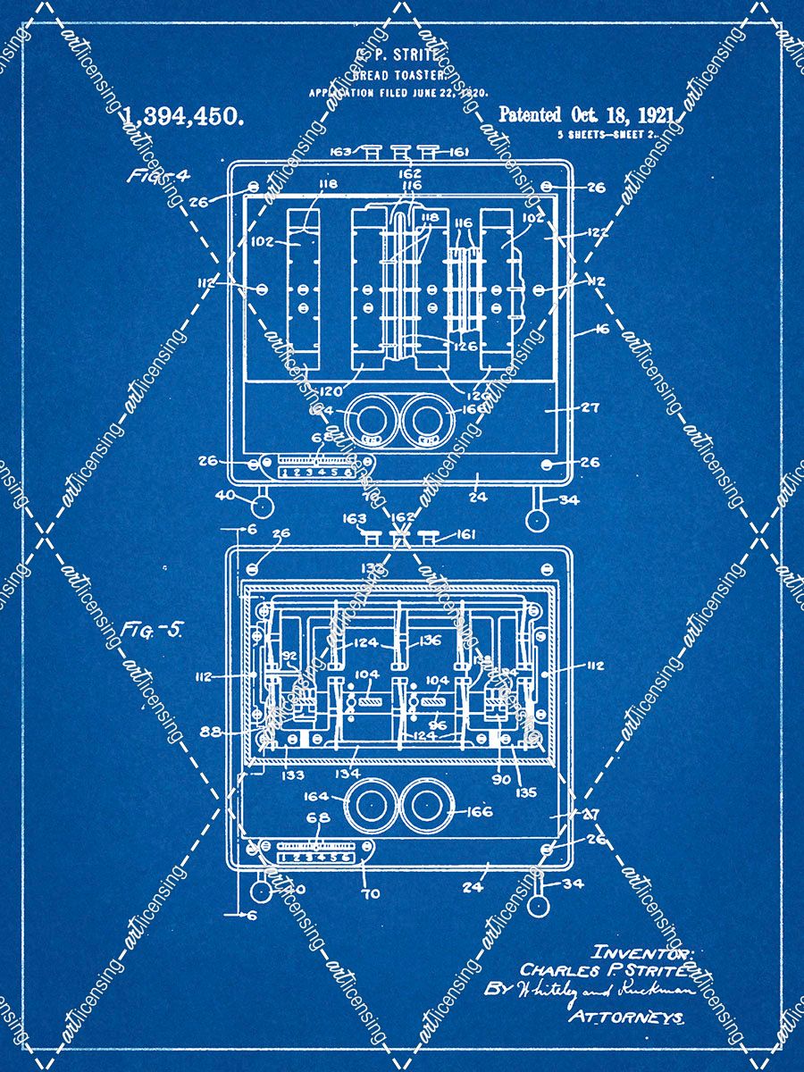 PP207- Blueprint Toastmaster Toaster Patent Print