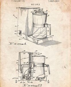 PP208- Vintage Parchment Dart Coffee Maker 1975