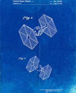PP211-Faded Blueprint Star Wars TIE Fighter Patent Poster