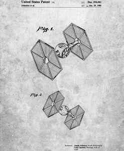 PP211-Slate Star Wars TIE Fighter Patent Poster