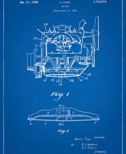 PP220-Blueprint Model A Ford Pickup Truck Engine Poster