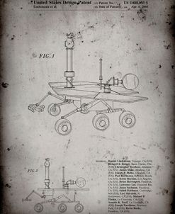 PP227-Faded Grey Mars Rover Patent Poster