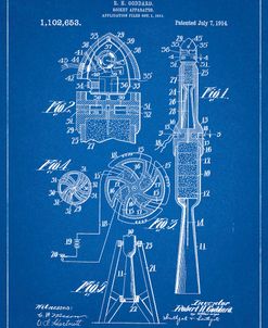 PP230-Blueprint Robert Goddard Rocket Patent Poster