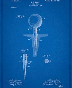 PP237-Blueprint Vintage Golf Tee 1899 Patent Poster